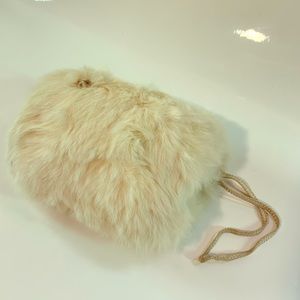 Vintage children’s rabbit fur hand muffler